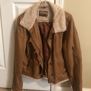 Guess Brown Leather Jacket